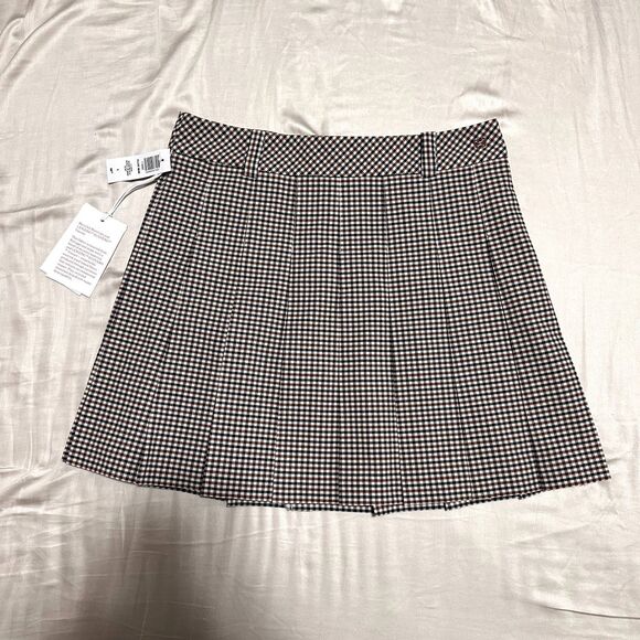 Aritzia Sunday Best Olive Micro Skirt in LILIANA BEIGE/BLACK NWT - Picture 10 of 13